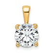14k 2 1/2 carat Certified Lab Grown Diamond VS+ F+ Round Complete Four Prong Pendant - Birthstone Company