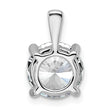 14k White Gold 3 carat Certified Lab Grown Diamond VS/SI+ G+ Round Complete Four Prong Pendant - Birthstone Company