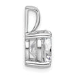 14k White Gold 4 carat Lab Grown Diamond VS/SI+ G+ Round Complete Four Prong Pendant - Birthstone Company