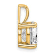 14k 4 carat Lab Grown Diamond VS/SI+ G+ Round Complete Four Prong Pendant - Birthstone Company