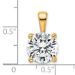 14k 4 carat Lab Grown Diamond VS/SI+ G+ Round Complete Four Prong Pendant - Birthstone Company