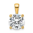 14k 4 carat Lab Grown Diamond VS/SI+ G+ Round Complete Four Prong Pendant - Birthstone Company