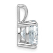 14k White Gold 5 carat Lab Grown Diamond VS/SI+ G+ Round Complete Four Prong Pendant - Birthstone Company