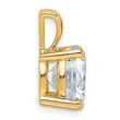 14k 5 carat Lab Grown Diamond VS/SI+ G+ Round Complete Four Prong Pendant - Birthstone Company