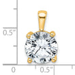14k 5 carat Lab Grown Diamond VS/SI+ G+ Round Complete Four Prong Pendant - Birthstone Company