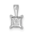 14k White Gold 3/4 carat Lab Grown Diamond VS+ F+ Princess Complete Four Prong Pendant - Birthstone Company