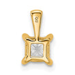 14k 3/4 carat Lab Grown Diamond VS+ F+ Princess Complete Four Prong Pendant - Birthstone Company