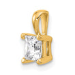 14k 3/4 carat Certified Lab Grown Diamond VS/SI+ G+ Princess Complete Four Prong Pendant - Birthstone Company