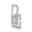 14k White Gold 1 carat Lab Grown Diamond VS/SI+ G+ Princess Complete Four Prong Pendant - Birthstone Company