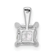 14k White Gold 1 carat Lab Grown Diamond VS/SI+ G+ Princess Complete Four Prong Pendant - Birthstone Company