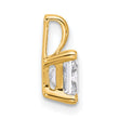 14k 1 carat Lab Grown Diamond VS+ F+ Princess Complete Four Prong Pendant - Birthstone Company