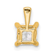 14k 1 carat Lab Grown Diamond VS/SI+ G+ Princess Complete Four Prong Pendant - Birthstone Company