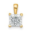 14k 1 carat Lab Grown Diamond VS+ F+ Princess Complete Four Prong Pendant - Birthstone Company