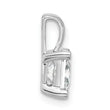 14k White Gold 1 1/2 carat Lab Grown Diamond VS+ F+ Princess Complete Four Prong Pendant - Birthstone Company