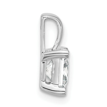 14k White Gold 1 1/2 carat Lab Grown Diamond VS+ F+ Princess Complete Four Prong Pendant - Birthstone Company