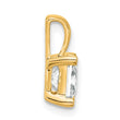 14k 1 1/2 carat Certified Lab Grown Diamond VS/SI+ G+ Princess Complete Four Prong Pendant - Birthstone Company
