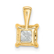 14k 1 1/2 carat Lab Grown Diamond VS/SI+ G+ Princess Complete Four Prong Pendant - Birthstone Company