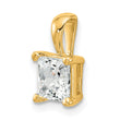 14k 1 1/2 carat Lab Grown Diamond VS/SI+ G+ Princess Complete Four Prong Pendant - Birthstone Company