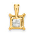 14k 2 carat Lab Grown Diamond VS/SI+ G+ Princess Complete Four Prong Pendant - Birthstone Company