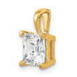 14k 2 carat Lab Grown Diamond VS+ F+ Princess Complete Four Prong Pendant - Birthstone Company
