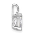 14k White Gold 2 1/2 carat Lab Grown Diamond VS+ F+ Princess Complete Four Prong Pendant - Birthstone Company