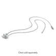 14k White Gold 2 carat Lab Grown Diamond VS+ F+ Princess Complete Four Prong Pendant - Birthstone Company