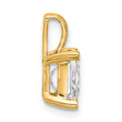 14k 2 1/2 carat Lab Grown Diamond VS+ F+ Princess Complete Four Prong Pendant - Birthstone Company