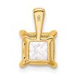14k 2 1/2 carat Lab Grown Diamond VS+ F+ Princess Complete Four Prong Pendant - Birthstone Company