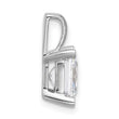 14k White Gold 3 carat Lab Grown Diamond VS+ F+ Princess Complete Four Prong Pendant - Birthstone Company