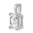 14k White Gold 3 carat Lab Grown Diamond VS+ F+ Princess Complete Four Prong Pendant - Birthstone Company