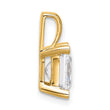 14k 3 carat Certified Lab Grown Diamond VS/SI+ G+ Princess Complete Four Prong Pendant - Birthstone Company