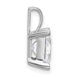 14k White Gold 4 carat Lab Grown Diamond VS/SI+ G+ Princess Complete Four Prong Pendant - Birthstone Company