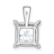 14k White Gold 4 carat Lab Grown Diamond VS/SI+ G+ Princess Complete Four Prong Pendant - Birthstone Company