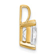 14k 4 carat Lab Grown Diamond VS+ F+ Princess Complete Four Prong Pendant - Birthstone Company
