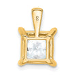 14k 4 carat Lab Grown Diamond VS+ F+ Princess Complete Four Prong Pendant - Birthstone Company