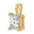 14k 4 carat Lab Grown Diamond VS+ F+ Princess Complete Four Prong Pendant - Birthstone Company