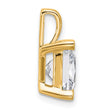 14k 5 carat Certified Lab Grown Diamond VS/SI+ G+ Princess Complete Four Prong Pendant - Birthstone Company