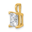 14k 5 carat Certified Lab Grown Diamond VS/SI+ G+ Princess Complete Four Prong Pendant - Birthstone Company