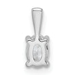 14k White Gold 1/2 carat Lab Grown Diamond VS/SI+ G+ Oval Complete Four Prong Pendant - Birthstone Company