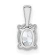 14k White Gold 3/4 carat Certified Lab Grown Diamond VS/SI+ G+ Oval Complete Four Prong Pendant - Birthstone Company