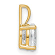 14k 3/4 carat Lab Grown Diamond VS+ F+ Oval Complete Four Prong Pendant - Birthstone Company