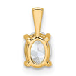 14k 3/4 carat Certified Lab Grown Diamond VS/SI+ G+ Oval Complete Four Prong Pendant - Birthstone Company
