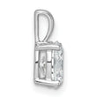 14k White Gold 1 carat Lab Grown Diamond VS+ F+ Oval Complete Four Prong Pendant - Birthstone Company