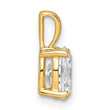 14k 1 carat Lab Grown Diamond VS+ F+ Oval Complete Four Prong Pendant - Birthstone Company