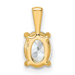 14k 1 carat Lab Grown Diamond VS+ F+ Oval Complete Four Prong Pendant - Birthstone Company