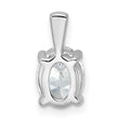 14k White Gold 1 1/2 carat Certified Lab Grown Diamond VS/SI+ G+ Oval Complete Four Prong Pendant - Birthstone Company