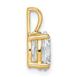 14k 1 1/2 carat Certified Lab Grown Diamond VS/SI+ G+ Oval Complete Four Prong Pendant - Birthstone Company