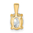 14k 1 1/2 carat Lab Grown Diamond VS+ F+ Oval Complete Four Prong Pendant - Birthstone Company