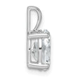 14k White Gold 2 carat Lab Grown Diamond VS+ F+ Oval Complete Four Prong Pendant - Birthstone Company
