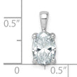 14k White Gold 2 carat Lab Grown Diamond VS+ F+ Oval Complete Four Prong Pendant - Birthstone Company